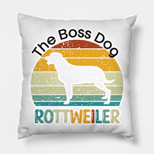 Rottweiler The Boss Dog Pillow