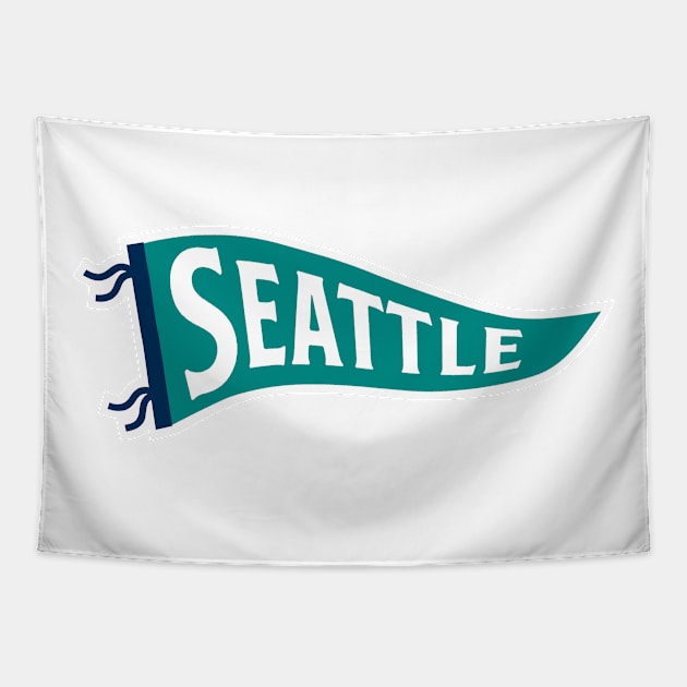 Seattle Pennant - White Tapestry by KFig21