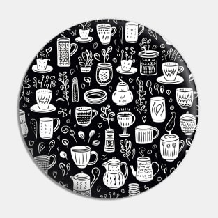 Barista coffee pattern Pin