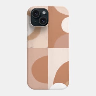 Abstract Terracotta Shapes Quadrant Phone Case