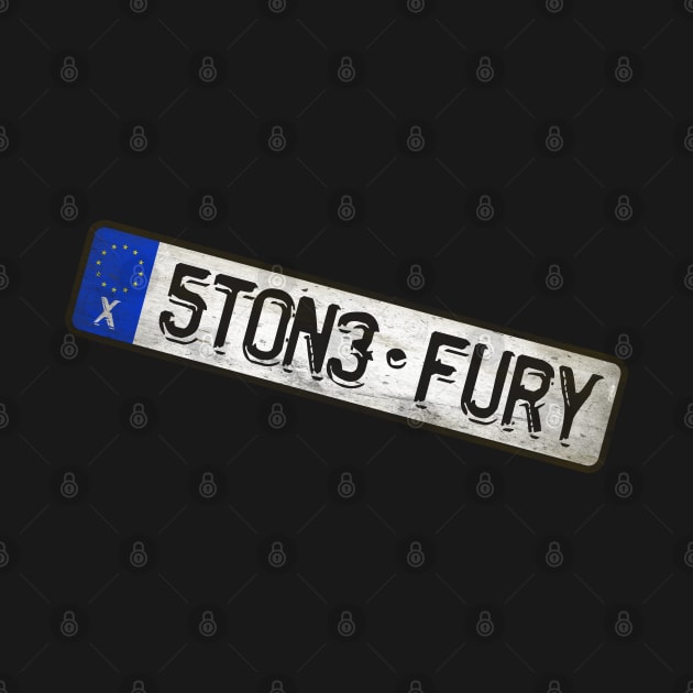 5T0N3 - FURY Car license plates by Girladies Artshop