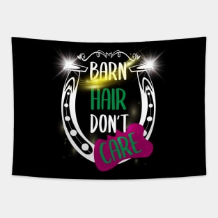 Barn Hair Don't Care Shirt Horse Shirt - Green & Purple and Shining Tapestry