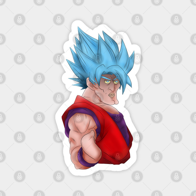 Super Squidward God Blue Saiyan Magnes Teepublic Pl
