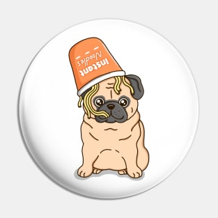 Pug Noodles Pin