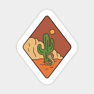 Desert Landscape Doodle Magnet