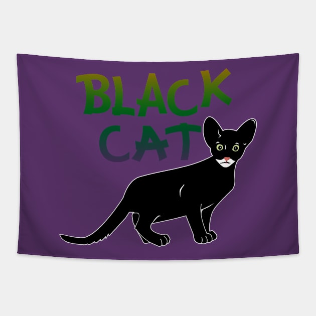 Black Cat Tapestry by momomoma