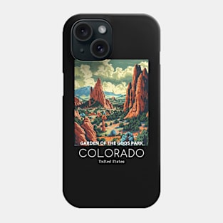 A Vintage Travel Illustration of the Garden of the Gods Park - Colorado - US Phone Case