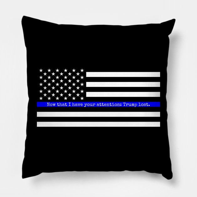 Blue Lives Matter - Trump Lost Pillow by Scottish Arms Dealer