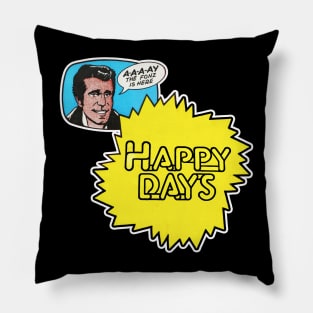 The Fonz on Happy Days Trading Cards Pillow