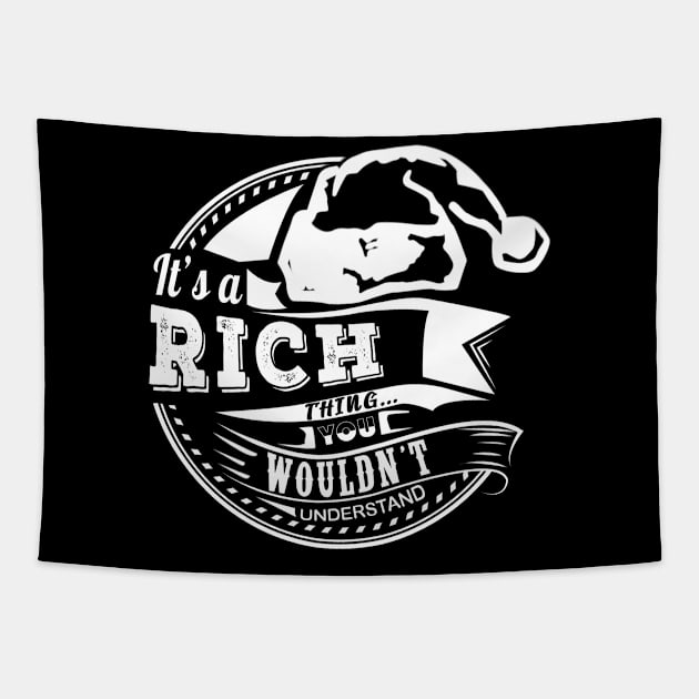 It's a Rich thing - Hat Xmas Personalized Name Gift Tapestry by Cave Store