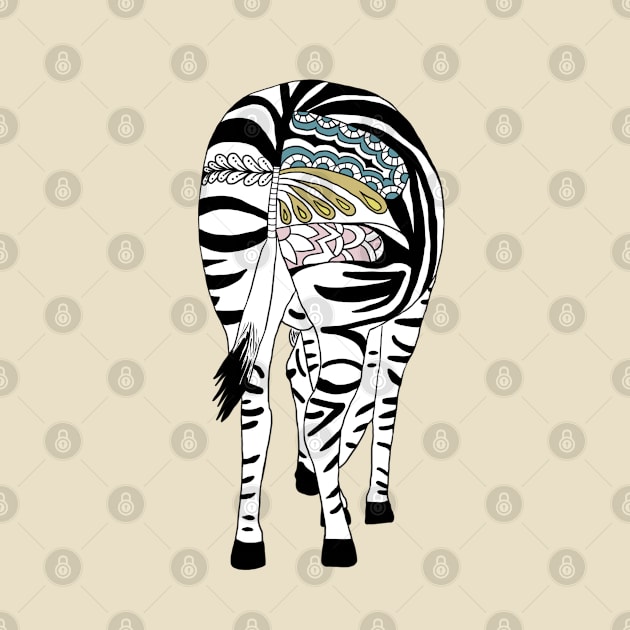 Buntes Zebra pastell by Blumchen