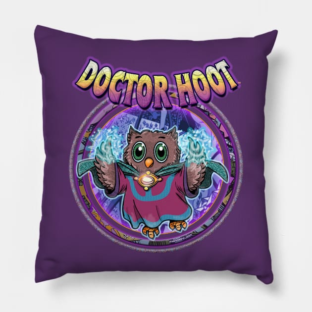 Doctor Hoot Pillow by marlowinc