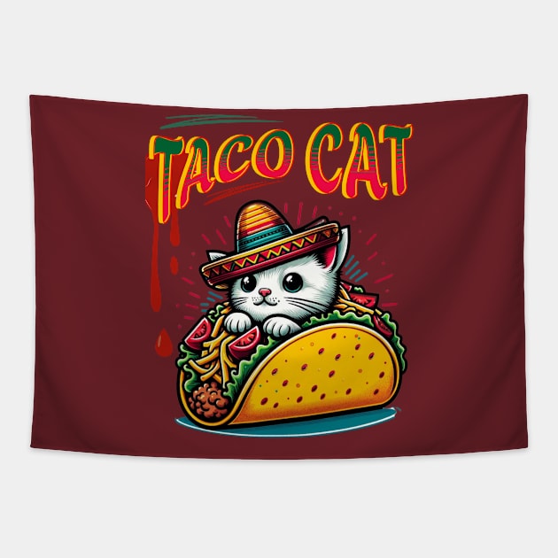 Taco Cat Tapestry by mieeewoArt