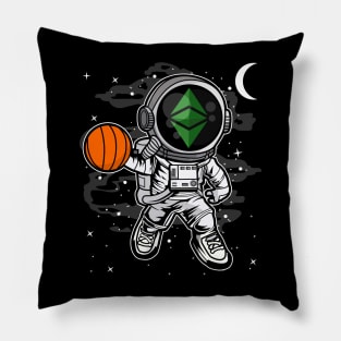 Astronaut Basketball Ethereum Classic ETH Coin To The Moon Crypto Token Cryptocurrency Blockchain Wallet Birthday Gift For Men Women Kids Pillow