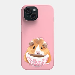 Cute Guinea Pig Drinking Coffee Phone Case