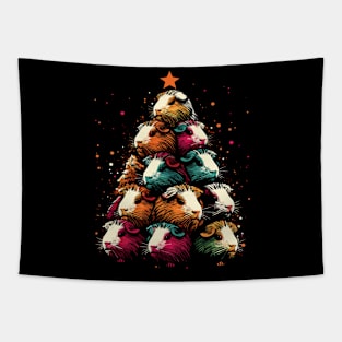 Christmas Tree Guinea Pigs Tapestry