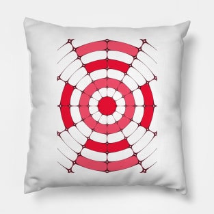 Red Retro Mod Vintage 70's patterns Pillow