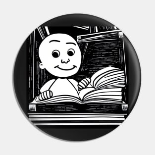 Illustration of a Child Studying Pin