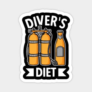 Diver's Diet Scuba Diving Magnet