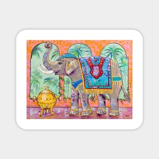 Elephant and Samovar Magnet