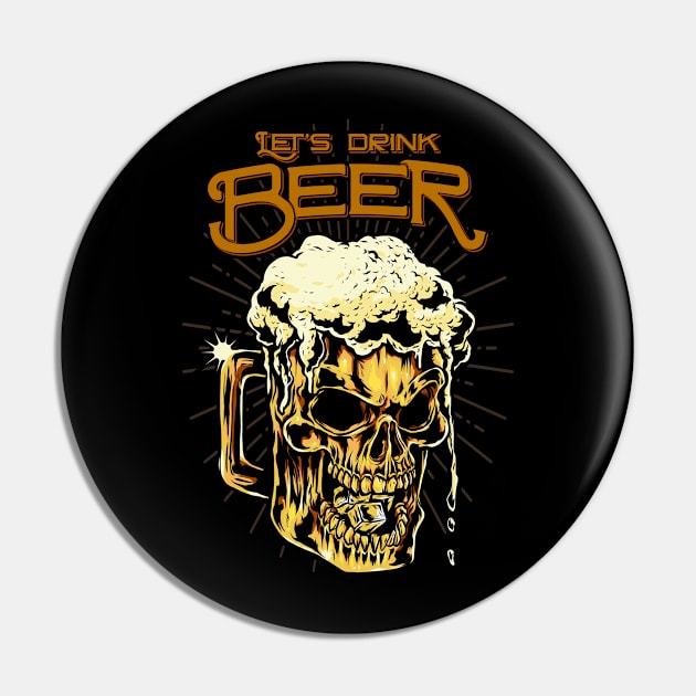 Let's Drink Beer Pin by XXII Designs