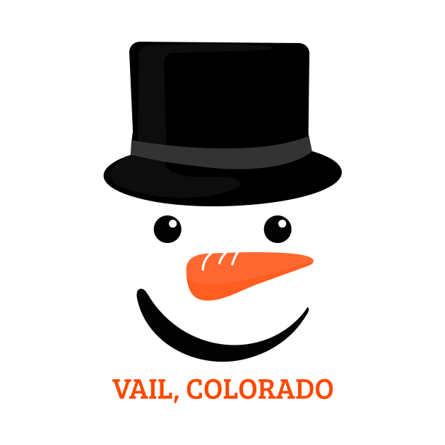 Vail, Colorado Winter Snowman by Mountain Morning Graphics