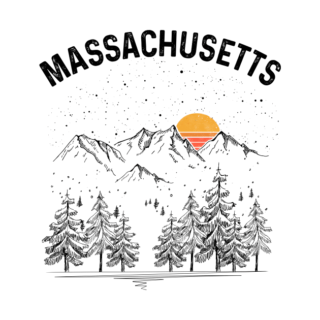 Massachusetts State Vintage Retro by DanYoungOfficial
