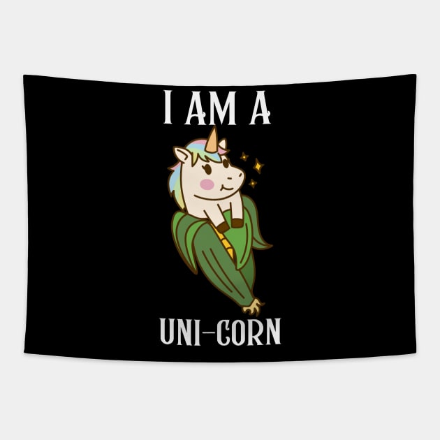 i am a unicorn Tapestry by ZenCloak