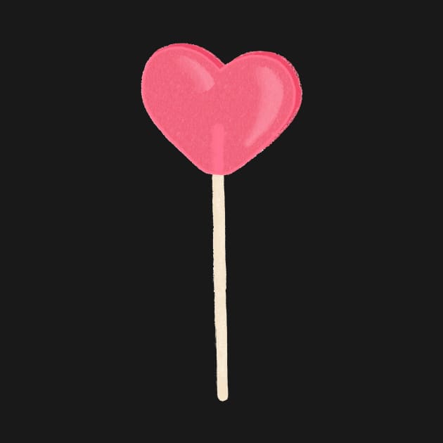 I Heart You Pink Lollipop by MissCassieBee