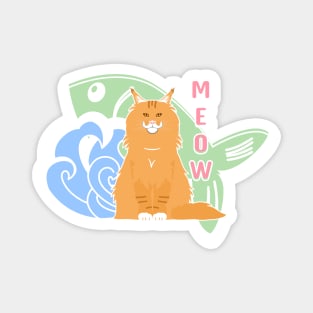 Maine Coon Meow Magnet