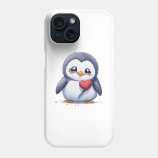 Minimal Cute Baby Penguin Phone Case