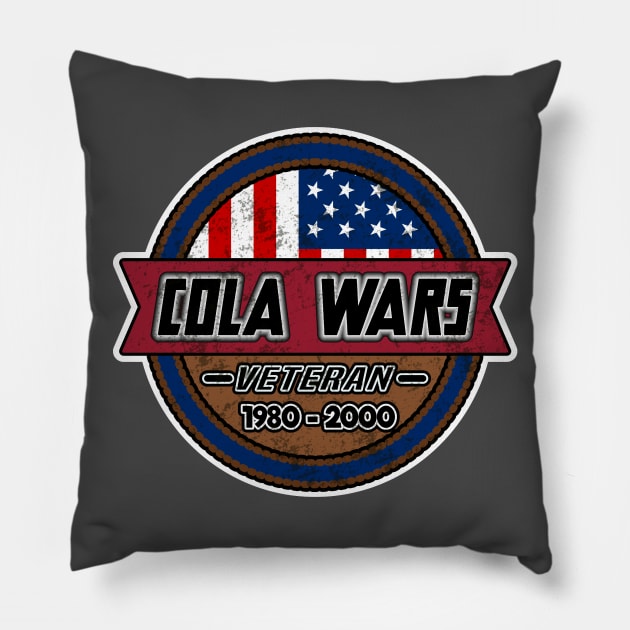 Cola wars veteran fun design Pillow by BL Tees