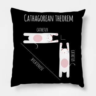 Cathagorean Theorem Cat Lovers T shirt Pillow