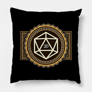 Retro Polyhedral D20 Dice Pillow