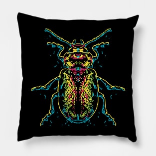 beetle abstract colorful Pillow