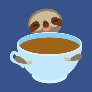 sloth, coffee cup, sloffee T-Shirt