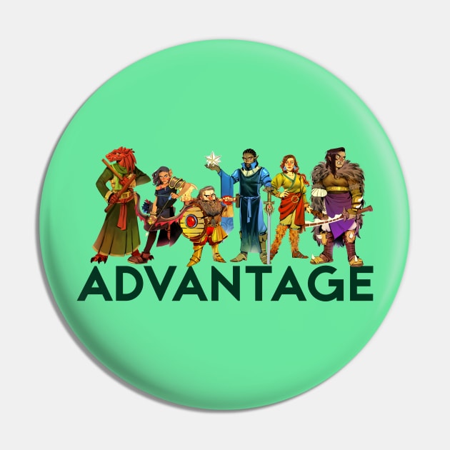 Player Character Collage Pin by advantagednd