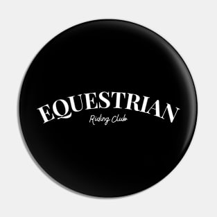 Equestrian Riding Club Pin