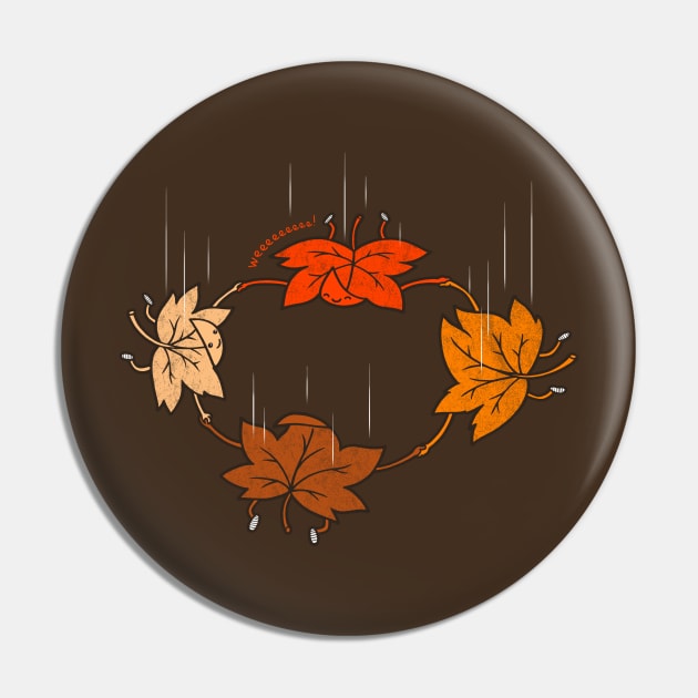 Funny Kawaii Fall Season Autumn Leaves Extreme Sports Free Falling Cartoon Pin by BoggsNicolas