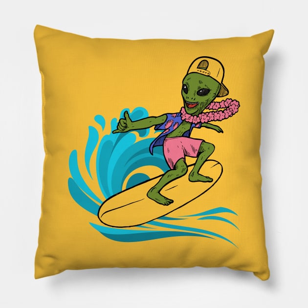 Surfing Surfboard Surfboarder Surfer gift Pillow by Leonitrias Welt