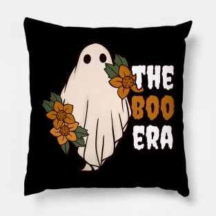 The boo era- floral cute ghost Pillow