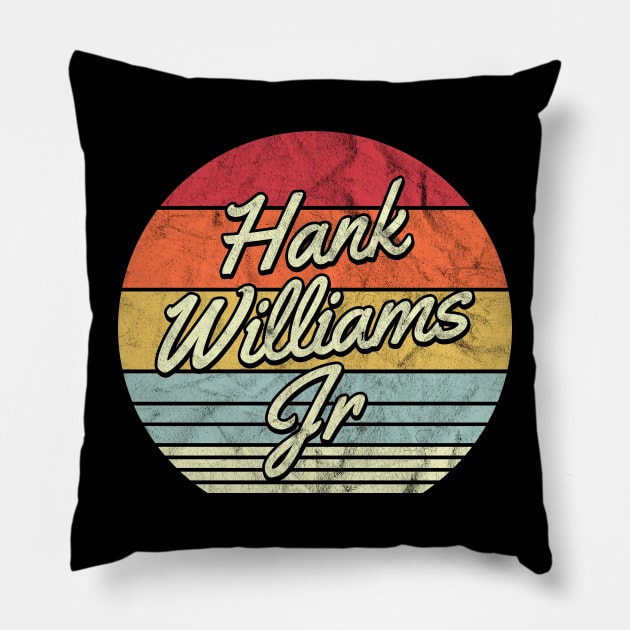 Hank Jr Retro 70s Style Sunset Pillow by Horton Cyborgrobot