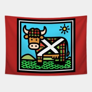 Scottish Cow - Pop Art Tapestry