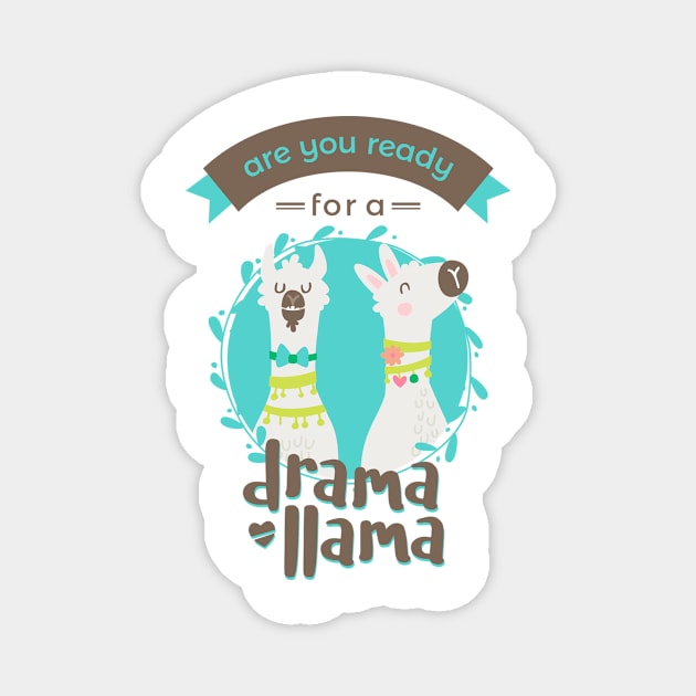 Llama drama Magnet by melomania