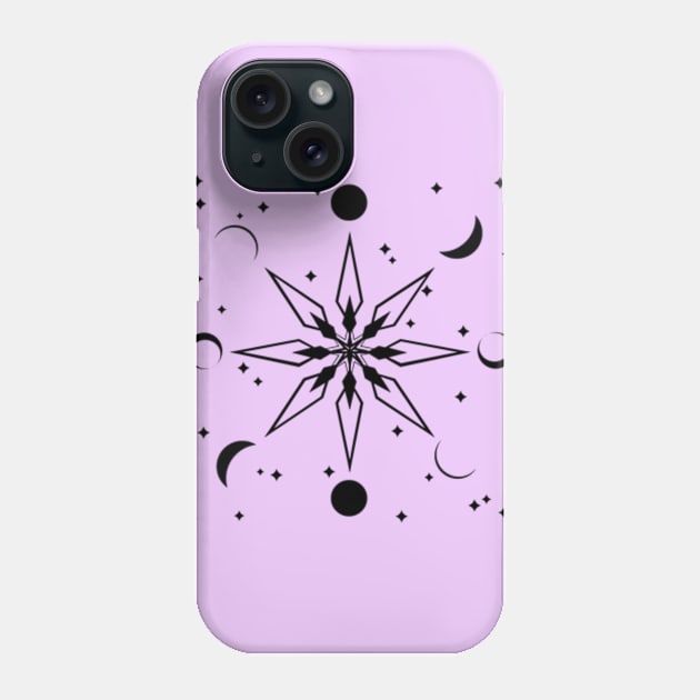 MANDALA PHASES OF THE MOON Phone Case by SAMUEL FORMAS