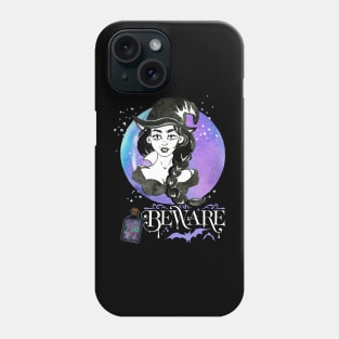 Magic Witch Tarot cards Beware potion witchy hat Witchcraft astrology Halloween Phone Case