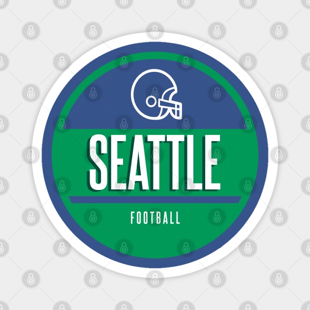 Seattle football retro Magnet by BVHstudio