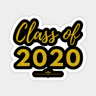 Gold Class of 2020 Student Gift High School College Senior Magnet