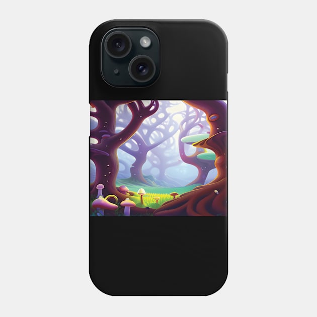 Dreamy Mushroom Forest Phone Case by drumweaver