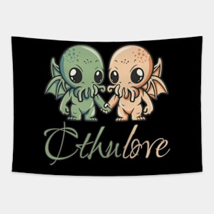 Cthulove - Cthulhus holding hands - Valentine Cthulhu #5 Tapestry